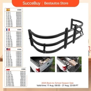 Truck Retractable Tailgate Extender 51.6"-64"/55.5"-68"